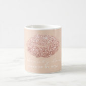 Makeup Artist Beauty Studio Rose Gold Glitzer Kaffeetasse (Mittel)