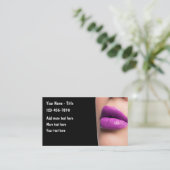 Makeup Artist Beauty Theme Business Cards Visitenkarte (Stehend Vorderseite)