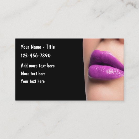 Makeup Artist Beauty Theme Business Cards Visitenkarte (Vorderseite)