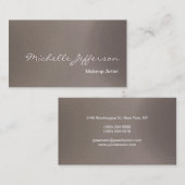 Makeup Artist Beige Background Business Card Visitenkarte (Vorne/Hinten)