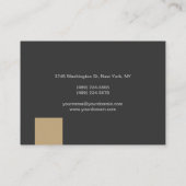 Makeup Artist Beige Gray Chubby Business Card Visitenkarte (Rückseite)