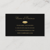 Makeup Artist Beruflich Black Stripes Visitenkarte (Rückseite)