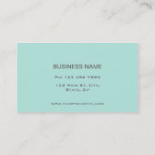 Makeup Artist Beruflich Elegant Monogram Blue Visitenkarte (Rückseite)