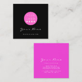 Makeup Artist Beruflich Eyelash einfach rosa Quadratische Visitenkarte (Vorne/Hinten)