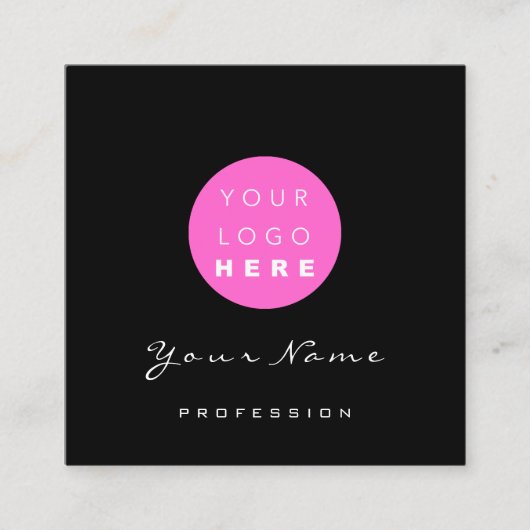 Makeup Artist Beruflich Eyelash einfach rosa Quadratische Visitenkarte (Vorderseite)