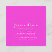 Makeup Artist Beruflich Eyelash einfach rosa Quadratische Visitenkarte (Rückseite)