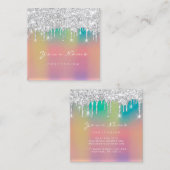 Makeup Artist Beruflich Eyelashes Tropfen Ombre Quadratische Visitenkarte (Vorne/Hinten)