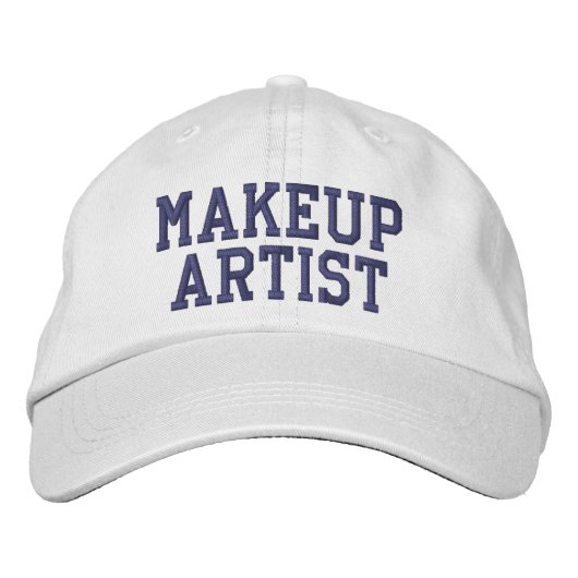 Makeup Artist bestickter Text Bestickte Baseballkappe (Vorderseite)