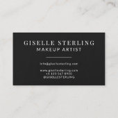 Makeup Artist Black Dripping Luxe Visitenkarte (Rückseite)