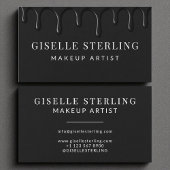 Makeup Artist Black Dripping Luxe Visitenkarte