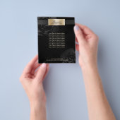 Makeup Artist Black Floral Beauty Salon Broschüren (Gruppe)