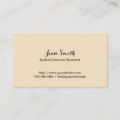 Makeup Artist Black & Gold Eyelash Extensions Visitenkarte (Rückseite)