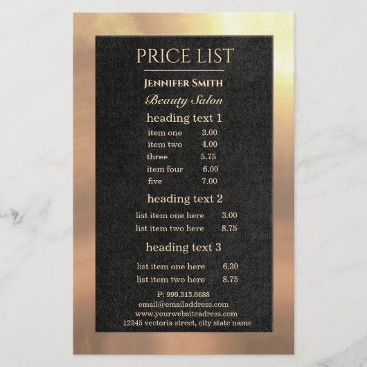 Makeup Artist Black Gold Flyer (Vorne)