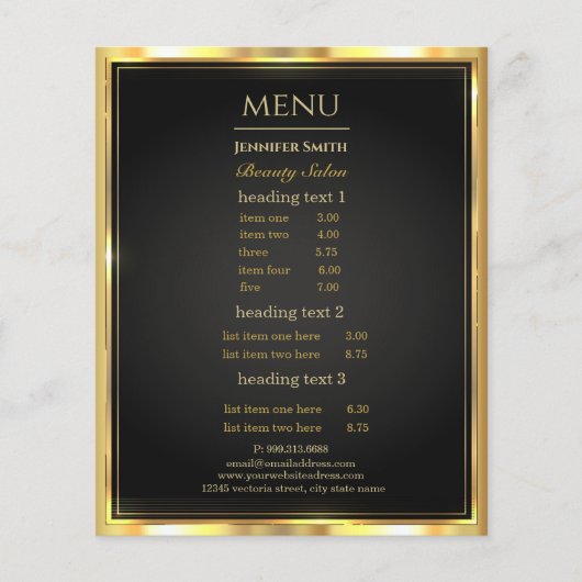 Makeup Artist Black Gold Flyer (Vorderseite)