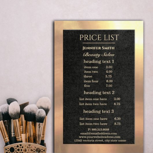 Makeup Artist Black Gold Flyer