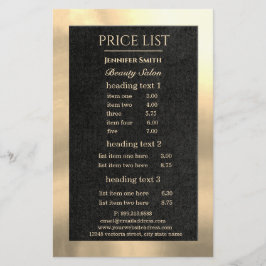 Makeup Artist Black Gold Flyer