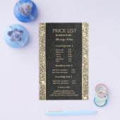 Makeup Artist Black Gold Glitzer Flyer (Einzeln)