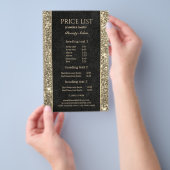 Makeup Artist Black Gold Glitzer Flyer (Handgriff)