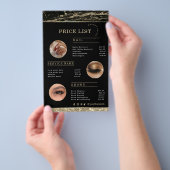 Makeup Artist Black Gold Marmor Flyer (Handgriff)