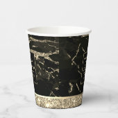 Makeup Artist Black Gold Marmorpapier Cup Pappbecher (Links)