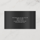 Makeup Artist Black Gray Orange Calligraphy Visitenkarte (Rückseite)