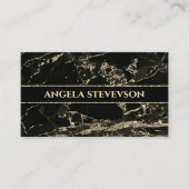 Makeup Artist Black Marble Gold Business Card Visitenkarte (Vorderseite)