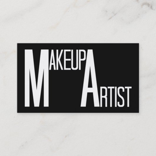 Makeup Artist Black Simple Business Card Visitenkarte (Vorderseite)