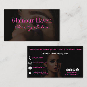 Makeup Artist Black Visitenkarte