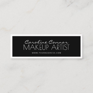 Makeup Artist Black & White Borded Card Mini Visitenkarte