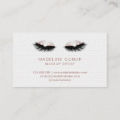 Makeup artist blickt Rose Gold Glitzer Treuekarte (Rückseite)