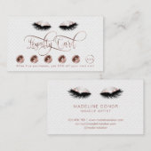 Makeup artist blickt Rose Gold Glitzer Treuekarte (Vorne/Hinten)