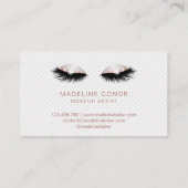 Makeup artist blickt Rose Gold Glitzer Visitenkarte (Rückseite)