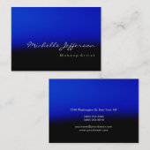 Makeup Artist Blue Black Unique Business Card Visitenkarte (Vorne/Hinten)