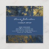 Makeup Artist Blue Marble Quadratische Visitenkarte (Rückseite)