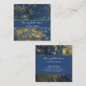 Makeup Artist Blue Marble Quadratische Visitenkarte (Vorne/Hinten)