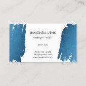 Makeup Artist Blue Visitenkarte (Rückseite)