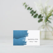 Makeup Artist Blue Visitenkarte (Stehend Vorderseite)