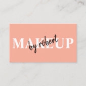 Makeup artist blush pink fett signieren skript visitenkarte (Vorderseite)