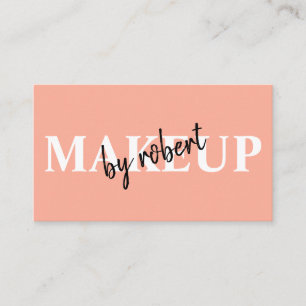 Makeup artist blush pink fett signieren skript visitenkarte