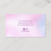 Makeup Artist Blush Pink Ombre Visitenkarte (Rückseite)