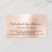 Makeup Artist Brow Eyelash Skinny Rose Visitenkarte (Rückseite)