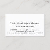 Makeup Artist Brow Eyelash Smoky Aquamarin Visitenkarte (Rückseite)