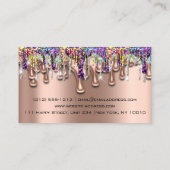 Makeup Artist Brow Lila Holograph Tropfens Lashes Visitenkarte (Rückseite)