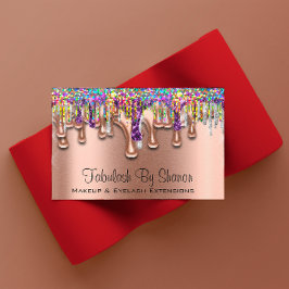 Makeup Artist Brow Lila Holograph Visitenkarte