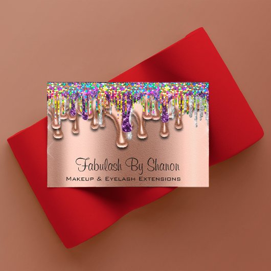 Makeup Artist Brow Lila Holograph Visitenkarte