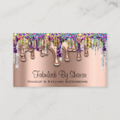 Makeup Artist Brow Lila Holograph Visitenkarte (Vorderseite)