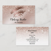 Makeup Artist Brown Eyes Long Lashes Visitenkarte (Vorne/Hinten)