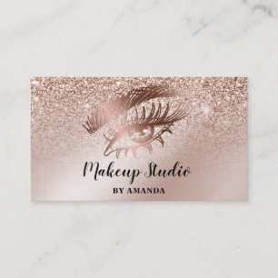 Makeup Artist Brown Eyes Long Lashes Visitenkarte