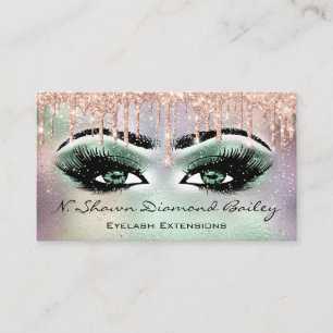 Makeup Artist Brown Smoky Minze Green Eyelash Rose Visitenkarte