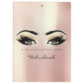 Makeup Artist Brown Studio Lashes Pink Klemmbrett (Rückseite)